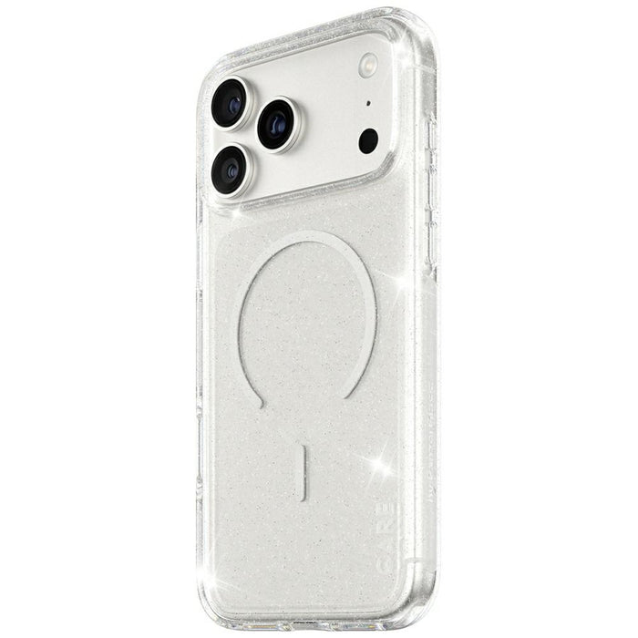 CARE by PanzerGlass Flagship Urban Explorer Case w. White MagSafe for iPhone 17 Pro Max - Clear Glitter