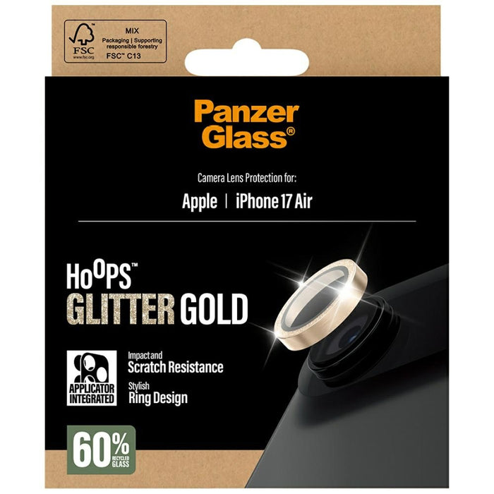 PanzerGlass Hoops Glitter Tempered Glass Lens Screen Protector for iPhone Air - Gold