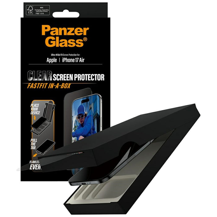PanzerGlass Ultra-Wide Fit Fastfit Tempered Glass for iPhone Air