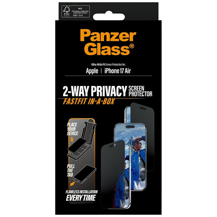 PanzerGlass Ultra-Wide Fit Fastfit Privacy Glass for iPhone Air