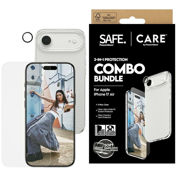 CARE by PanzerGlass Fashionable Combo 3in1 Protective Set Case + Glass + Lens for iPhone Air