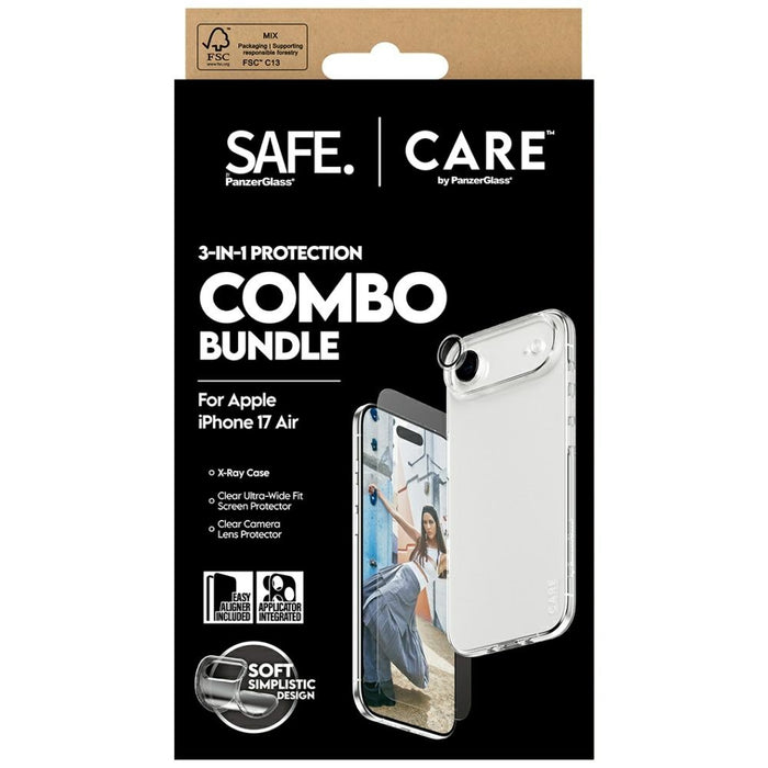 CARE by PanzerGlass Fashionable Combo 3in1 Protective Set Case + Glass + Lens for iPhone Air
