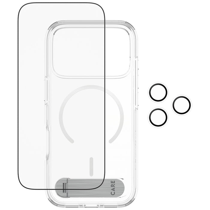 CARE by PanzerGlass Feature Kick 3in1 Case + Glass + Lens Protection Kit for iPhone 17 Pro