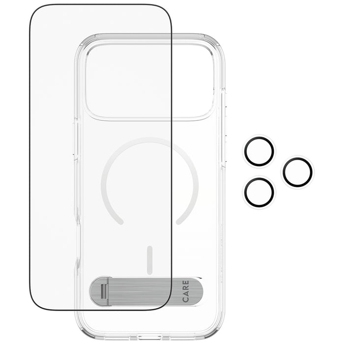 CARE by PanzerGlass Feature Kick 3in1 Case + Glass + Lens Protection Kit for iPhone 17 Pro Max