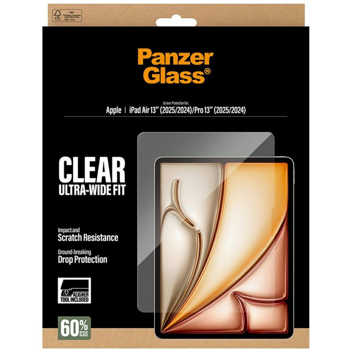 PanzerGlass Ultra-Wide Fit Tempered Glass for iPad Air 13" 2024 / 2025 / iPad Pro 13" 2024 / 2025