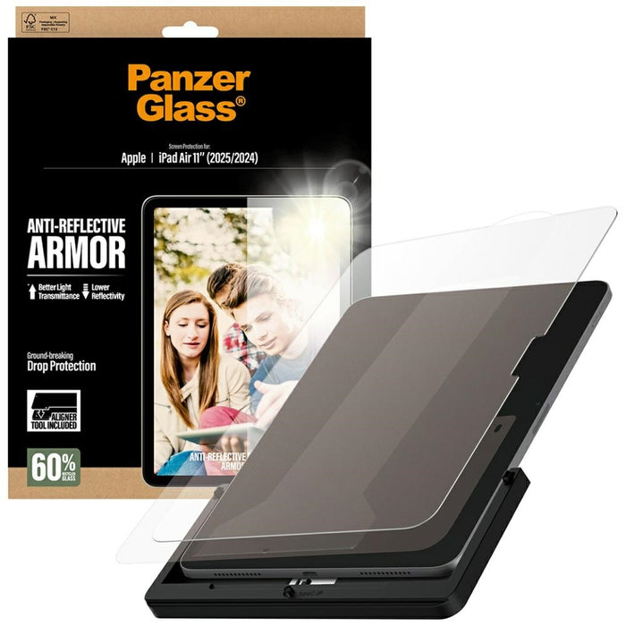 PanzerGlass Ultra-Wide Fit Reflective Armor Tempered Glass for iPad Air 11&quot; 2025 (7th Gen.) / iPad Air 11&quot; 2024 (6th Gen.)