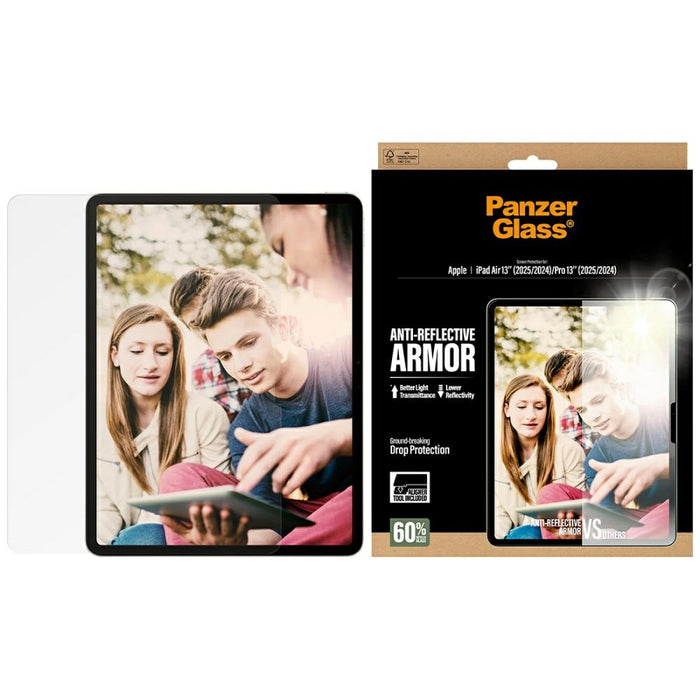PanzerGlass Ultra-Wide Fit Reflective Armor Tempered Glass for iPad Air 13" 2024 / 2025 / iPad Pro 13" 2024 / 2025