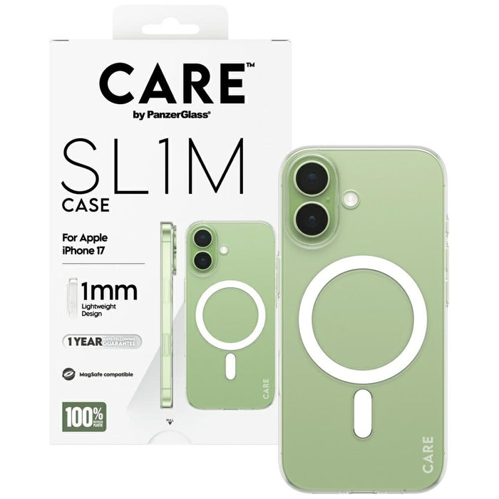 CARE by PanzerGlass SL1M MagSafe Case for iPhone 17 - Transparent