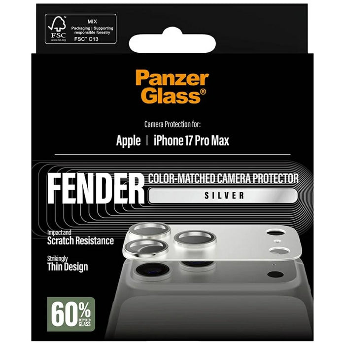 PanzerGlass Fender Camera Protector for iPhone 17 Pro Max - Silver