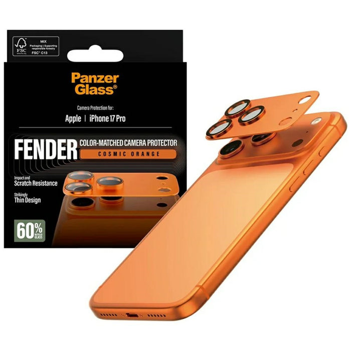 PanzerGlass Fender Camera Protector Tempered Glass Lens for iPhone 17 Pro - Orange