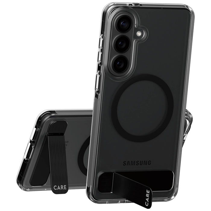 CARE by PanzerGlass Black Kickstand &amp; QI Case for Samsung Galaxy S26+ - Transparent
