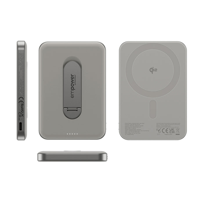 EXTERNAL BATTERY PANZERGLASS EMPOWER 5000 mAh TITAN + spin stand