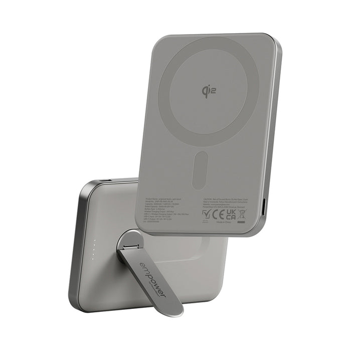 EXTERNAL BATTERY EMPOWER Wireless Charge 5 Ah Titanium spin stand