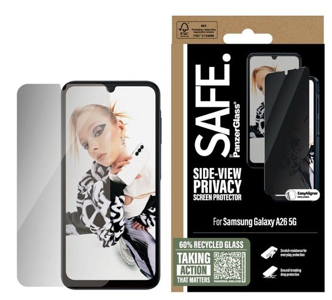 SAFE by PanzerGlass Ultra-Wide Fit Privacy Glass for Samsung Galaxy A26 5G - Clear