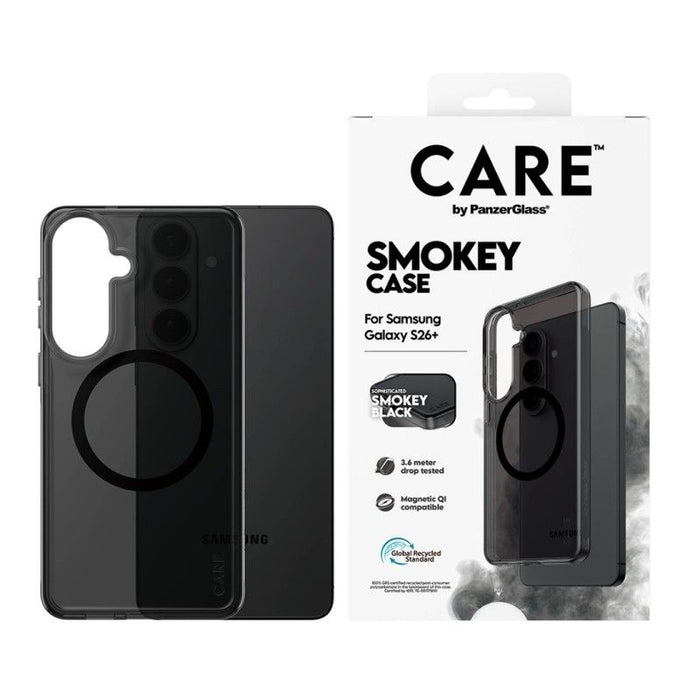 CARE by PanzerGlass Urban Explorer Smokey Case w. Black Qi for Samsung Galaxy S26+ - Black