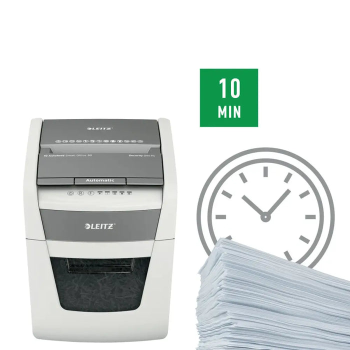 Paper Shredder Leitz IQ Autofeed 50X P4 20 L - Електроника Периферни и резервни части<<<Компютри|