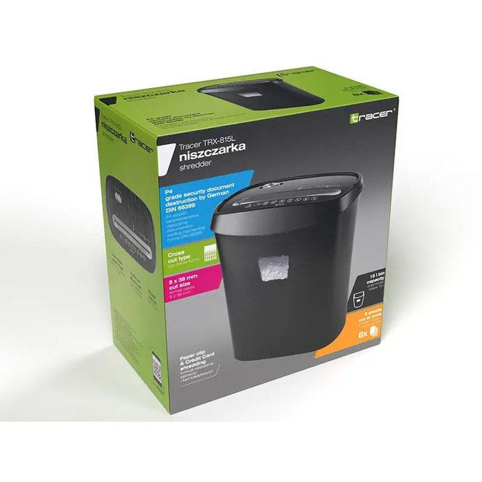 Paper shredder Tracer TRX-815L - ShreddersBIU-NIS<<<Office equipmentBIU<<<ActionPL