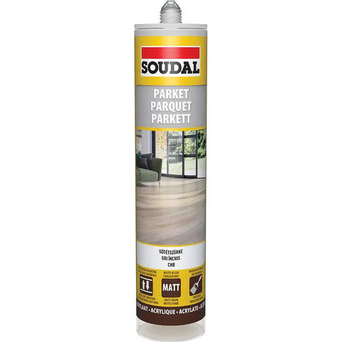 PARQUET SEALER DARK GRAY 280 ML SOUDAL - Китове<<<Лакове и импрегнанти за дърво<<<Бои и