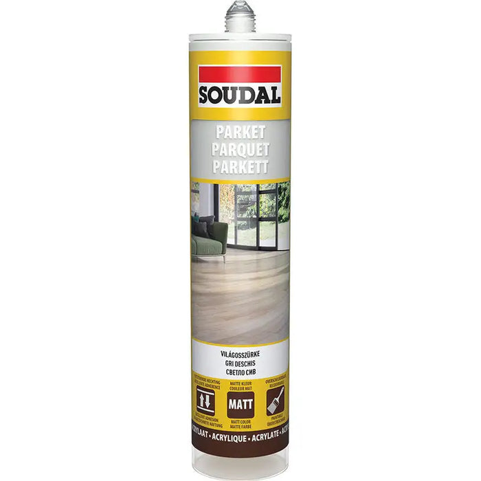PARQUET SEALER LIGHT GRAY 280 ML SOUDAL - Китове<<<Лакове и импрегнанти за дърво<<<Бои и