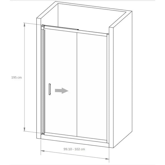 PARTITION SCREEN 100X195 RGC BELLA W1 - Преградни стени и паравани<<<Душкабини и сауни<<<Баня<<<Praktiker