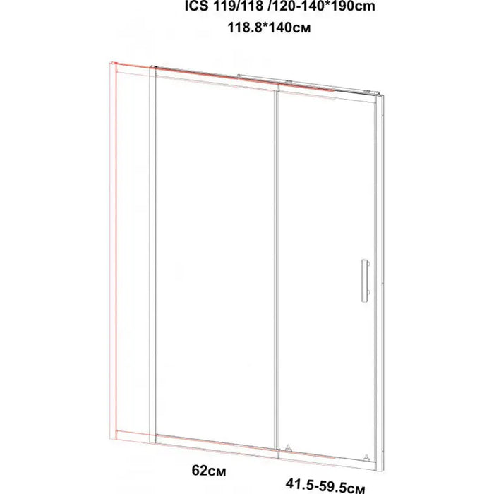 PARTITION SCREEN 120-140X190 INTER CERAMIC - Преградни стени и паравани<<<Душкабини и