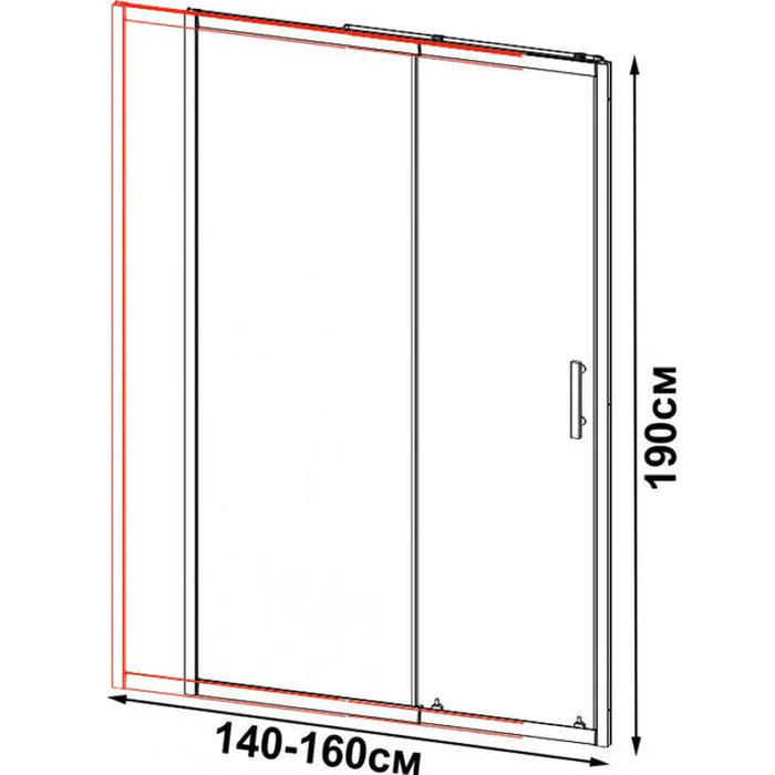 PARTITIONED GLASS SCREEN 140-160X190 INTER CERAMIC - Преградни стени и паравани<<<Душкабини и сауни<<<Баня<<<Praktiker