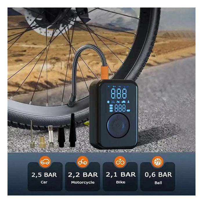 PATONA Electric tire inflator 10.3 bar / 150 PSI Powerbank and LED light Black - CompressorsNAK-KOM<<<Cordless