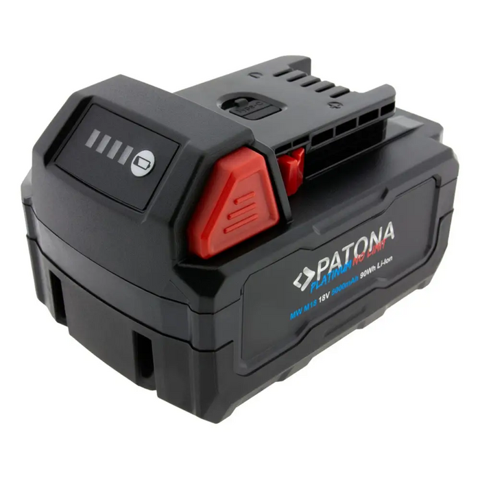 PATONA Platinum 18V Battery for Milwaukee M18 with USB-C port PD45W Black - Batteries for electro