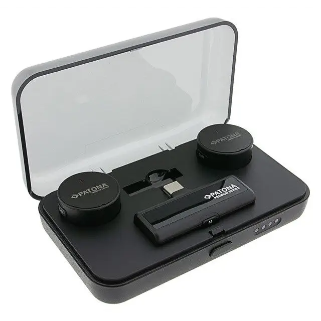 PATONA Premium Professional Lavalier Microphone Set PTS-I91S with charging case - Streaming cardsGAM-STR<<<PC