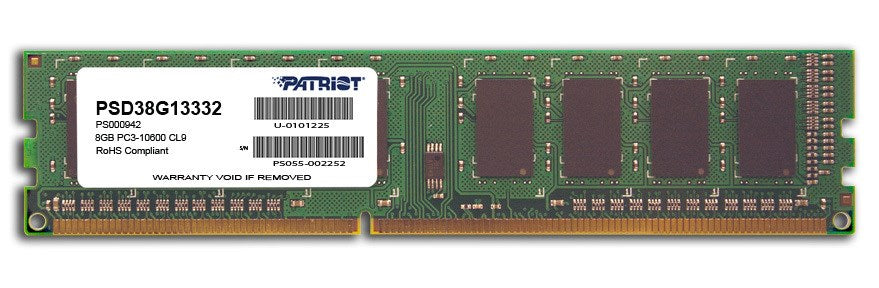 Patriot Memory 8GB PC3-10600 memory module 1 x 8 GB DDR3 1333 MHz