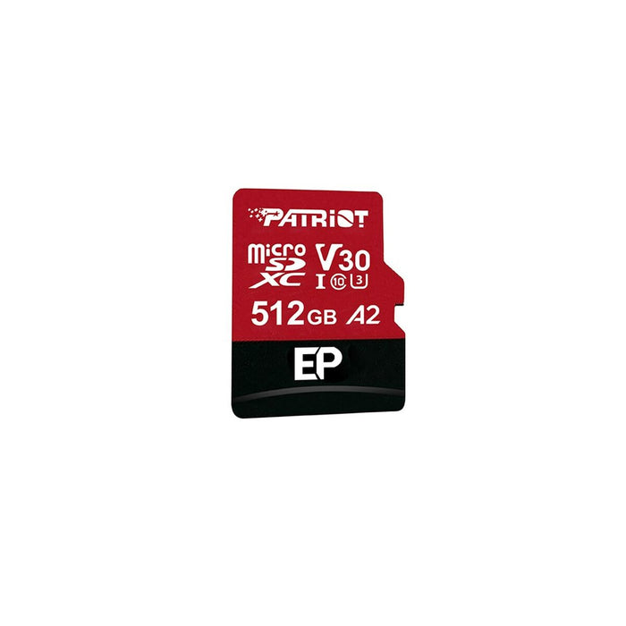 Micro SD Memory Card with Adaptor Patriot Memory PEF512GEP32MCX 512 GB