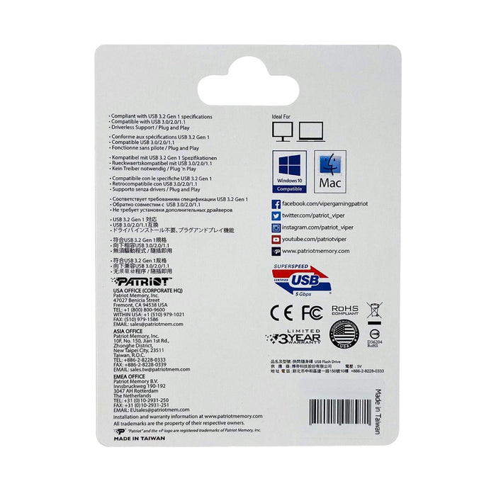 Patriot Supersonic Rage LITE USB 3.2 Generation 1 64GB