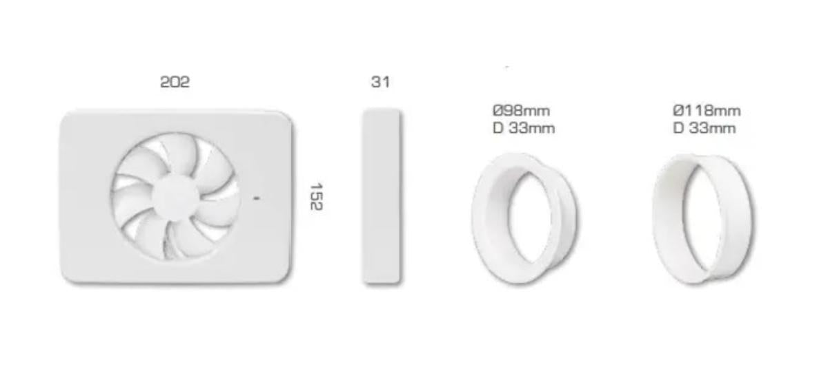 INTELLIVENT 2 BATHROOM FAN BLACK