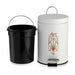 Pedal bin Berilo Art Nouveau White Bronze Steel Plastic 3 L (6 Units) - Почистване Прахосмукачки И Гладене<<<Дом