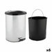Pedal bin Berilo Silver Plastic 11 L (6 Units) - Почистване Прахосмукачки И Гладене<<<Дом Градина<<<BigBuy&&&Други