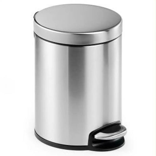 Pedal bin Durable Silver Stainless steel 5 L - Почистване Прахосмукачки И Гладене<<<Дом Градина<<<BigBuy&&&Други
