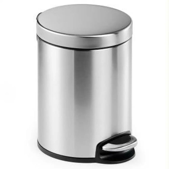 Pedal bin Durable Silver Stainless steel 5 L - Почистване Прахосмукачки И Гладене<<<Дом Градина<<<BigBuy&&&Други