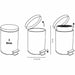 Pedal bin TODAY UTILITY White 3 L 17 x 25 cm - Баня<<<Дом Градина<<<BigBuy&&&Аксесоари и кранчета<<<Баня<<<Дом