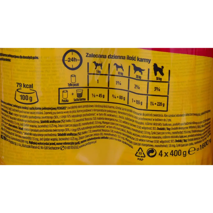 PEDIGREE Beef and chicken with jelly - Wet dog food - 4x400 g - Wet foodDLP-KAM<<<For the dogDLP<<<ActionPL