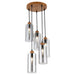PENDANT 5XE27 SMOKED GLASS VIVALUX AMIRA - Пендели<<<Вътрешно осветление<<<Осветление<<<Praktiker&&&Пендели<<<Вътрешно