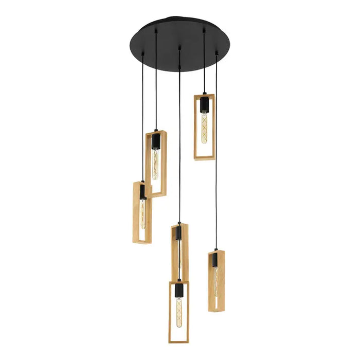 PENDANT 6XE27 BLACK EGLO LITTLETON - Пендели<<<Вътрешно осветление<<<Осветление<<<Praktiker&&&Пендели<<<Вътрешно