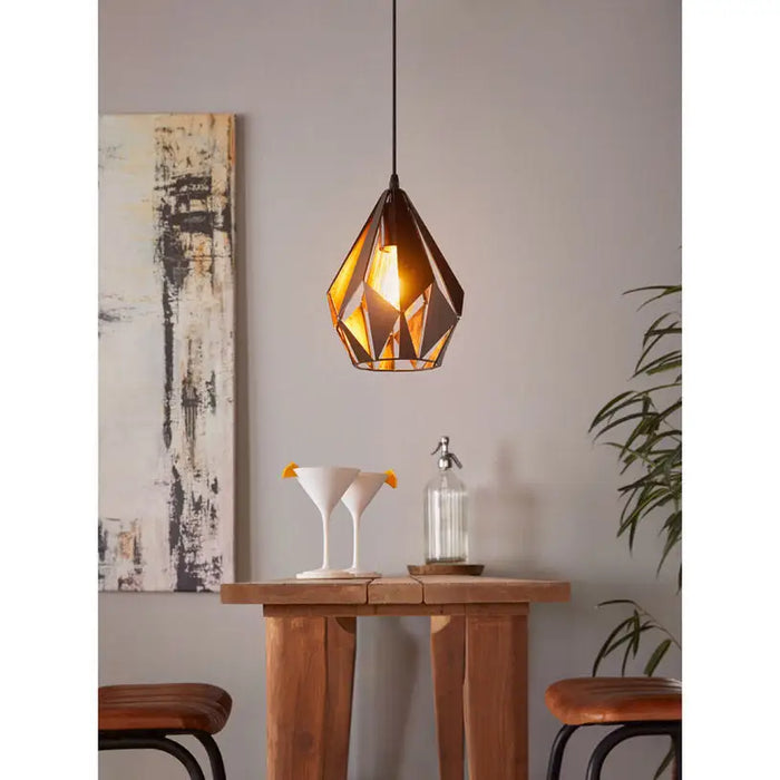 PENDANT E27 BLACK EGLO CARLTON 1 - Пендели<<<Вътрешно осветление<<<Осветление<<<Praktiker