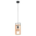 PENDANT E27 BLACK/WOOD EGLO FAMBROUGH - Пендели<<<Вътрешно осветление<<<Осветление<<<Praktiker&&&Пендели<<<Вътрешно