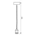 PENDANT E27 WITH SWITCH RETRO GOLD WITH BLACK TWISTED CABLE VIVALUX - Пендели<<<Вътрешно