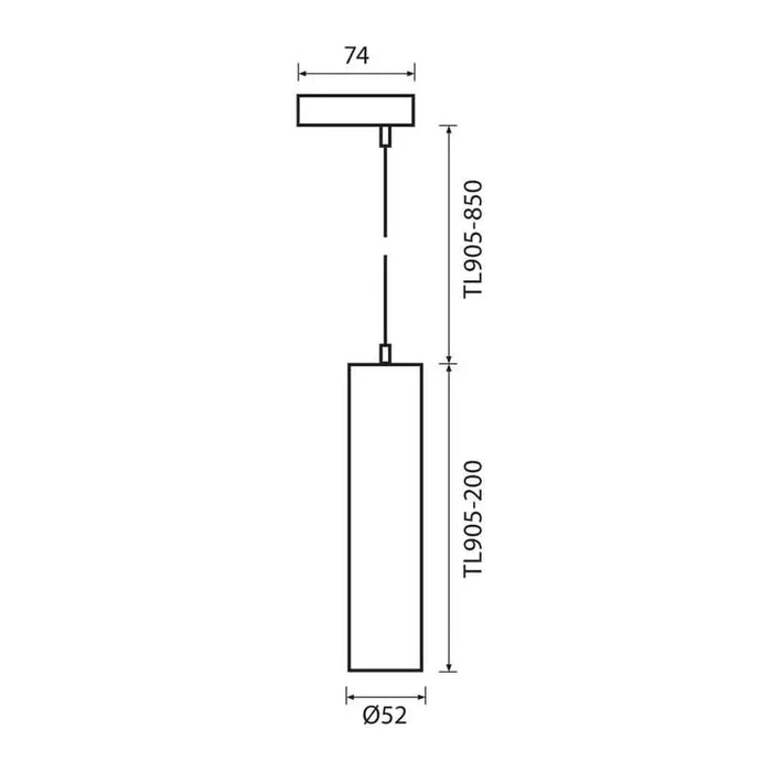 PENDANT FOR RAIL GU10 BLACK VIVALUX LUX - Осветление за релсов монтаж<<<Вътрешно