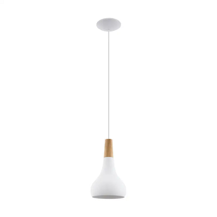 PENDEL 1XE27 F180 WHITE/BROWN EGLO SABINAR - Пендели<<<Вътрешно