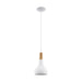 PENDEL 1XE27 F180 WHITE/BROWN EGLO SABINAR - Пендели<<<Вътрешно
