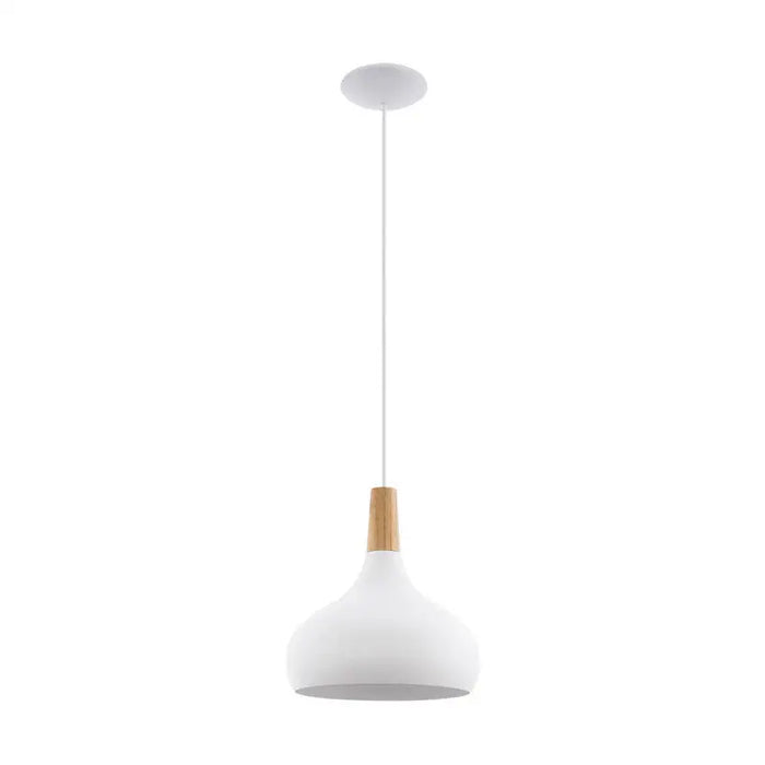 PENDEL 1XE27 F280 WHITE/BROWN EGLO SABINAR - Пендели<<<Вътрешно