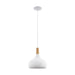PENDEL 1XE27 F280 WHITE/BROWN EGLO SABINAR - Пендели<<<Вътрешно