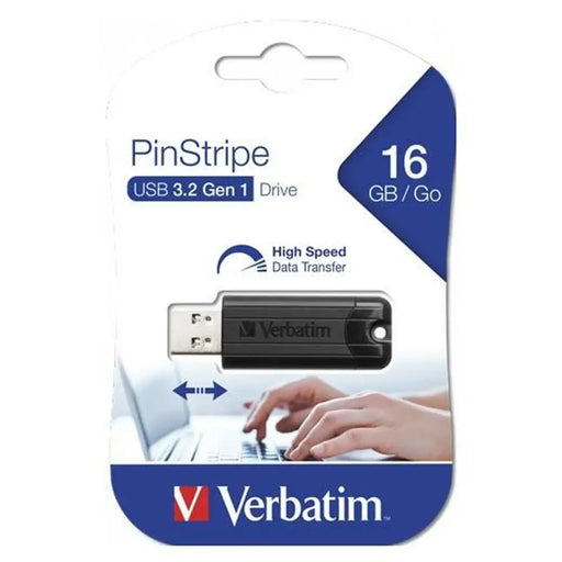 Pendrive Verbatim Pinstripe Black 16 GB (10 Units) - Компютър Мрежи и компоненти<<<Компютри| Електроника<<<BigBuy&&&USB